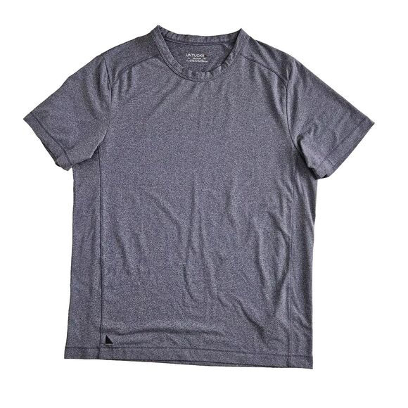 Untuckit Mens Medium Blue Clarendon II T-Shirt Short Sleeve Crewneck Casual Tee - Picture 1 of 6